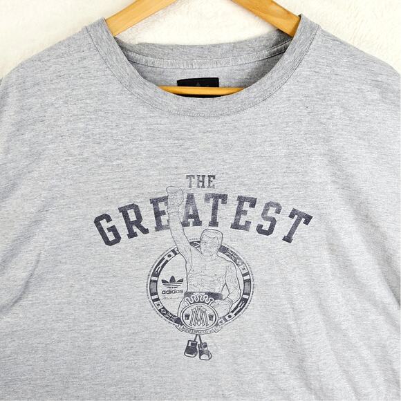adidas Other - Adidas Muhammad Ali Shirt Mens 3XL Gray The Greatest Boxer Boxing Vintage Y2K